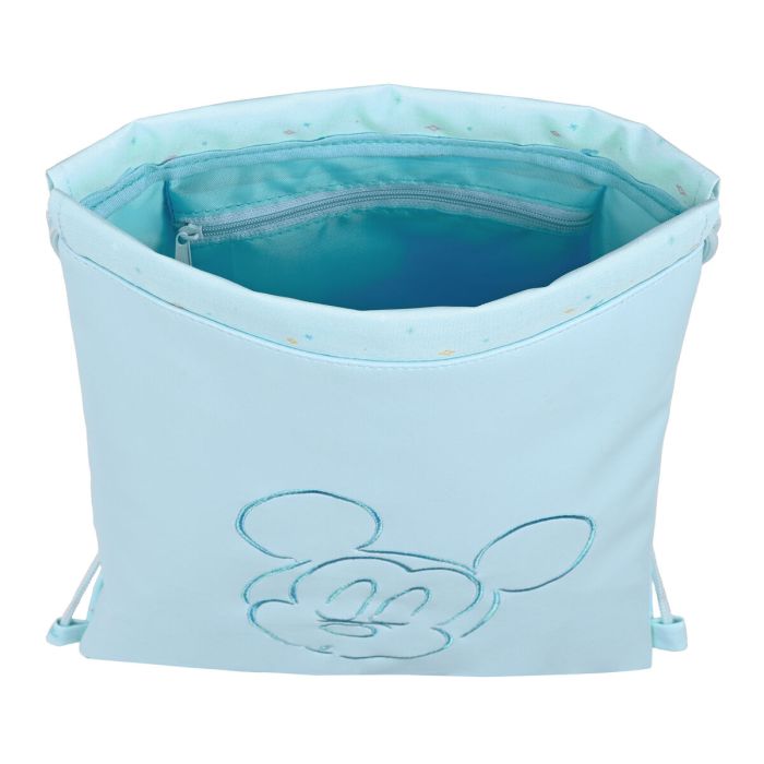 Sac à dos serré par des ficelles Mickey Mouse Baby Bleu clair 26 x 34 cm 3