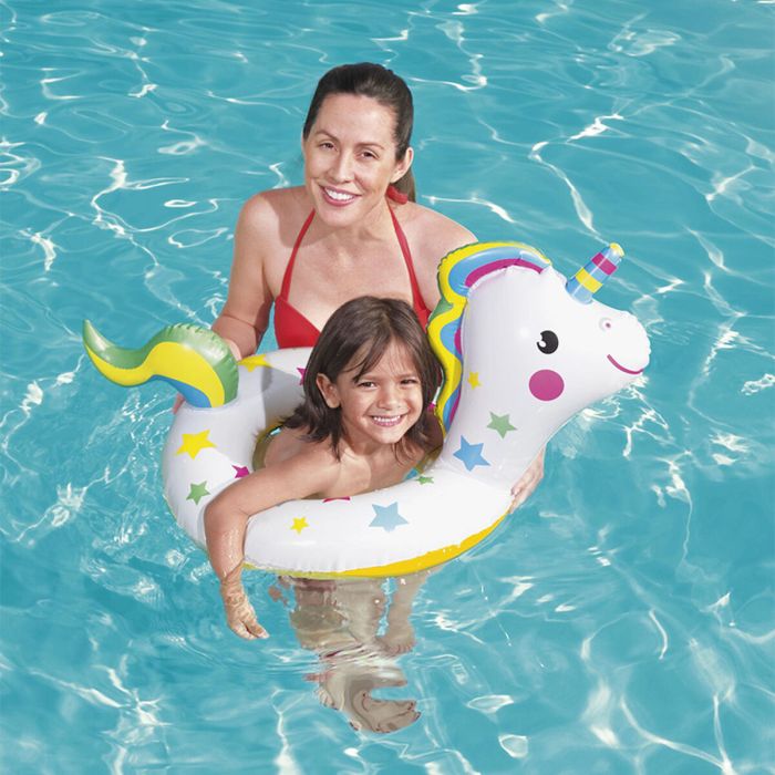 Bestway Flotteur Gonflable Animaux Couleur Assortie 84x71 cm +3 à 6 Ans Plage et Piscine 36128 2