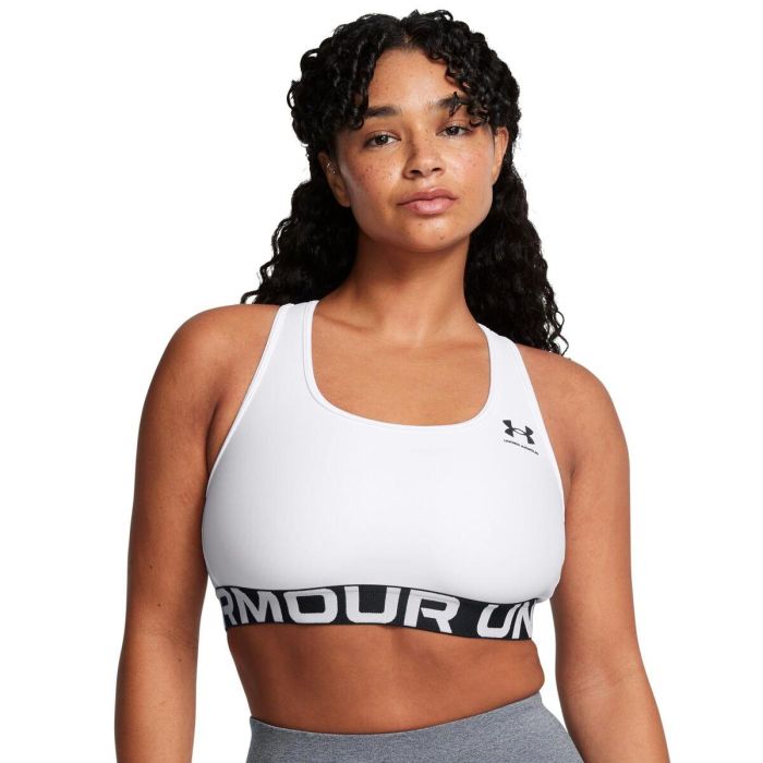 Soutien-gorge de Sport Under Armour Hg Mid Branded Blanc XL 5