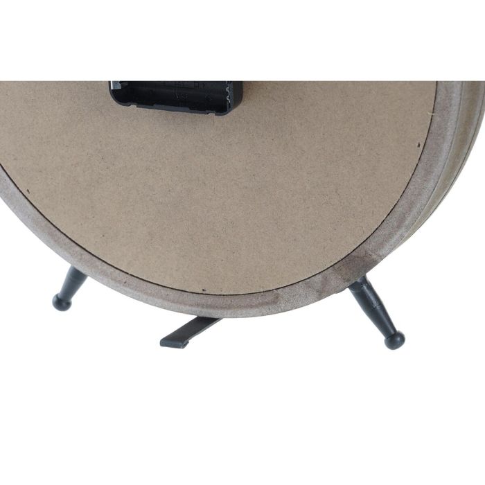Horloge de table DKD Home Decor Naturel MDF Blanc Fer (24 x 5 x 30 cm) 1