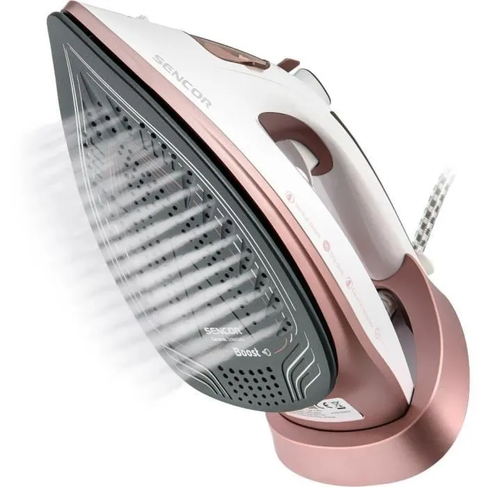 Sencor SSI 3520RS Fer à vapeur 3100 W, semelle en céramique, débit vapeur 35 g/min, 280 ml, autonettoyant, anti-gouttes Sencor SSI 3520RS Fer à vapeur 3100 W, semelle en céramique, débit vapeur 35 g/min, 280 ml, autonettoyant, anti-gouttes