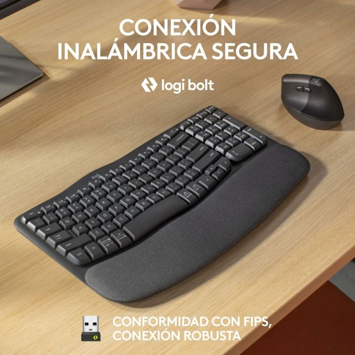 clavier et souris Logitech Graphite Acier Espagnol Qwerty 12 clavier et souris Logitech Graphite Acier Espagnol Qwerty 12