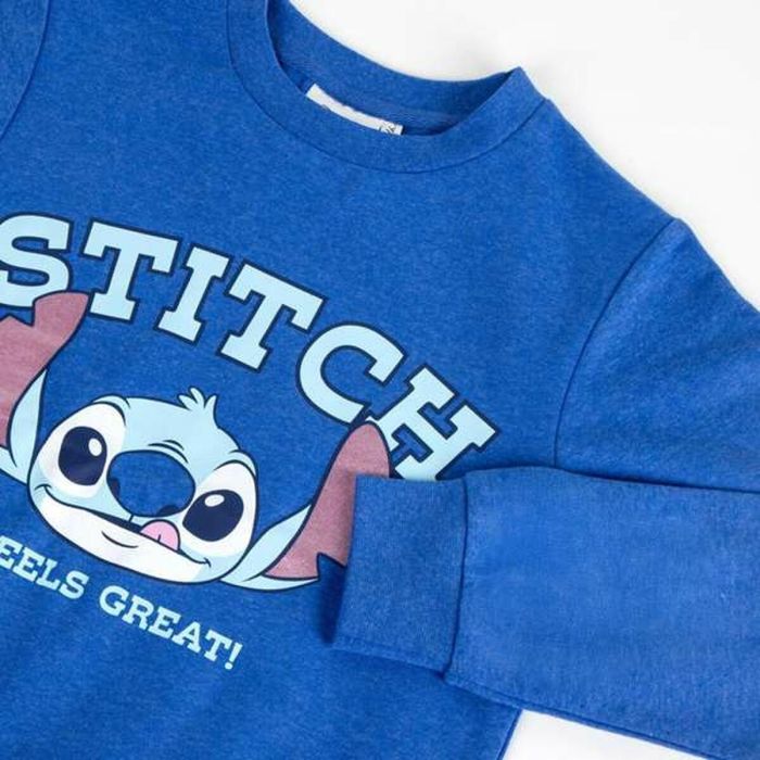 Sweat sans capuche enfant Stitch Bleu foncé XL 1