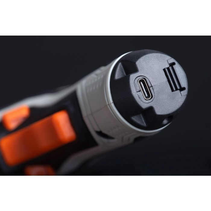 Meister MAS36 Visseuse sans fil 3,6V avec batterie Li-ion 2,0 Ah, couple 5 Nm, vitesse 220 tours/min, éclairage LED et grip confortable