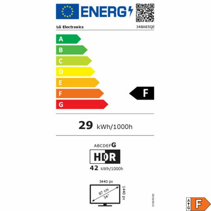 Écran LG 34BA85QE-B Wide Quad HD 34" 24