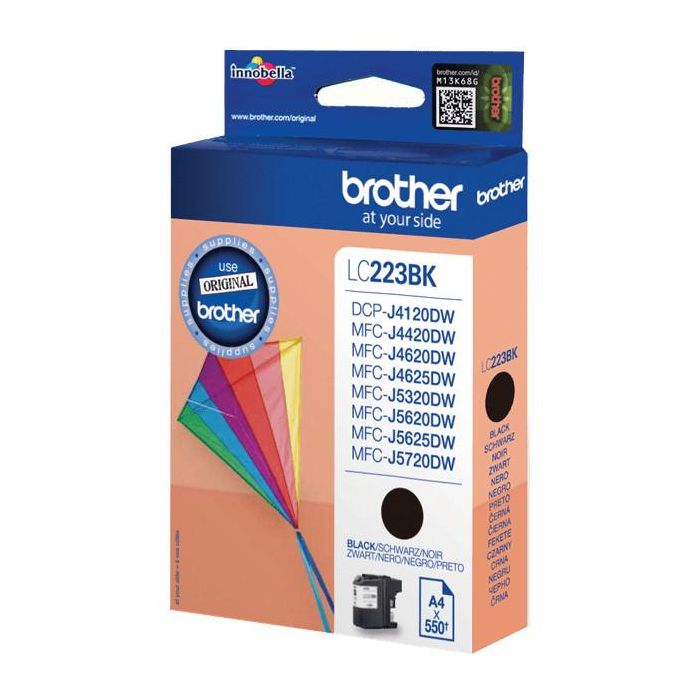 Brother Tinte LC-223BK Schwarz bis zu 550 Seiten nach ISO/IEC 24711 3
