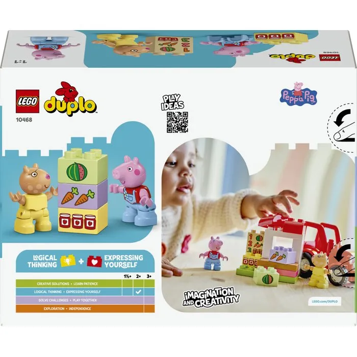 Lego DUPLO - 10468 - Jeu de construction Tracteur et Marché Peppa Pig, Cadeau éducatif pour enfants dès 2 ans, Jeu d'imagination et créativité