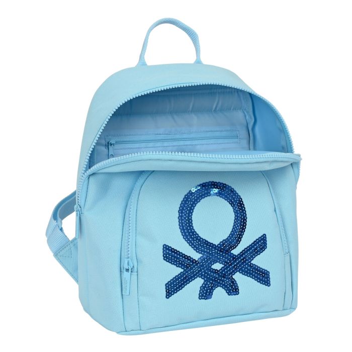 Sac à dos Casual Benetton Sequins Bleu clair 13 L 2 Sac à dos Casual Benetton Sequins Bleu clair 13 L 2