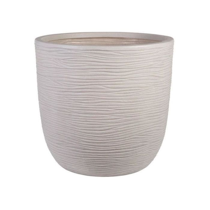 Strata Pot de fleurs rond Amalfi L Ø 42,5 cm x 40 cm - Couleur pierre STR5021711059588