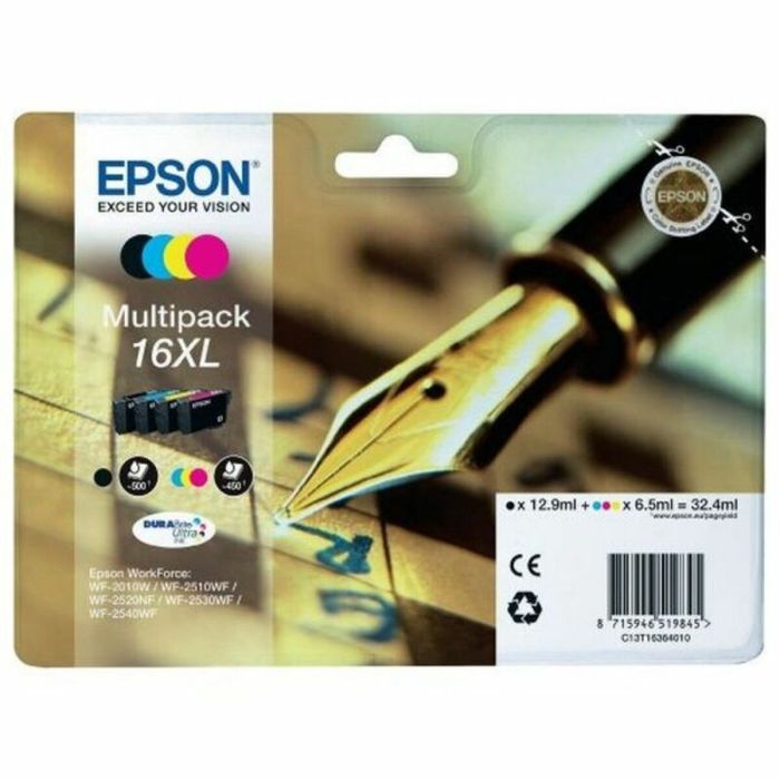 Cartouche d'Encre Compatible Epson T16XL Noir Cyan Magenta Jaune 1 Cartouche d'Encre Compatible Epson T16XL Noir Cyan Magenta Jaune 1