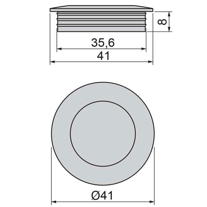 Emuca Lot de 10 boutons pour meubles Benetusser, diamètre 41mm, Zamak, Nickel satiné 3