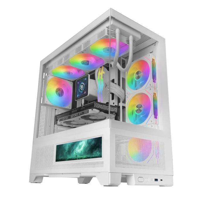 Boîtier ATX semi-tour Mars Gaming MCLCDXW Blanc 9 Boîtier ATX semi-tour Mars Gaming MCLCDXW Blanc 9