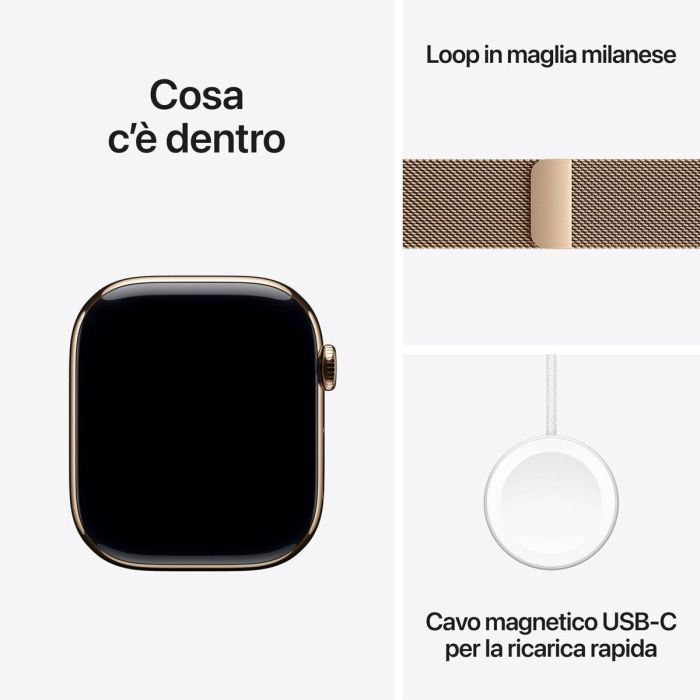 Montre intelligente Apple MFD74QL/A Titane Doré 46 mm 1