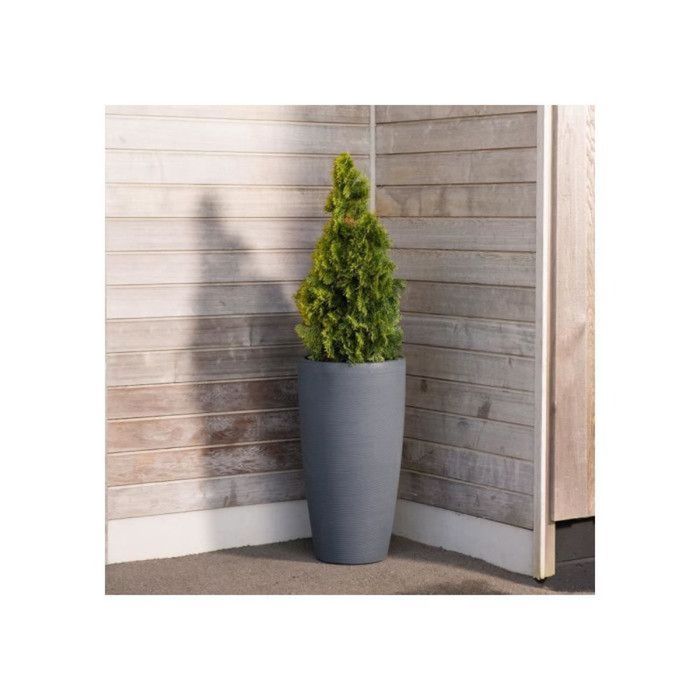 Pot Strata Gris Gris foncé Plastique 40 x 40 x 75 cm 1