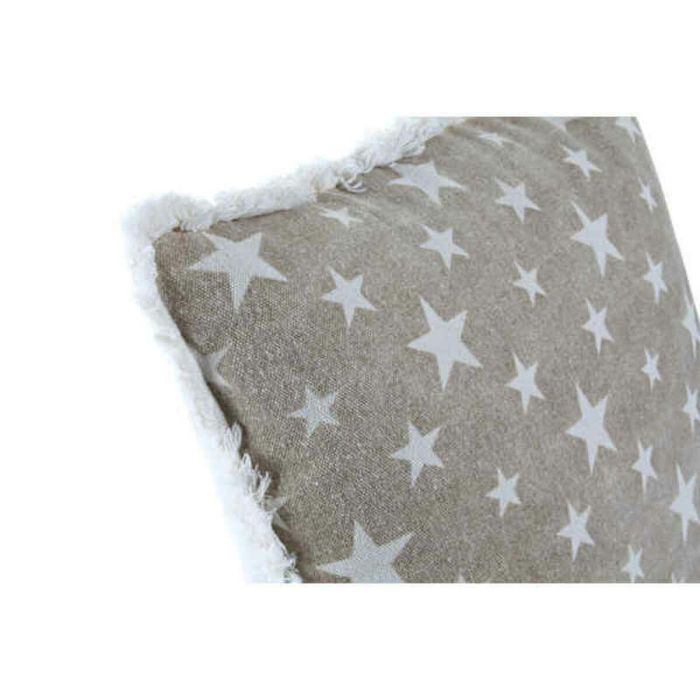 Coussin DKD Home Decor Gris Beige Polyester Coton Aluminium (45 x 10 x 45 cm) (2 Unités) 3