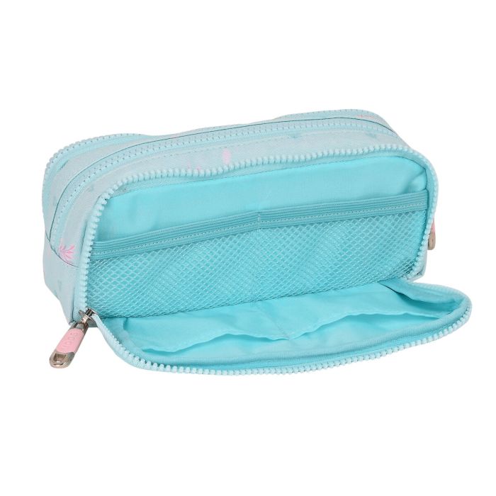Trousse Fourre-Tout Triple Moos Garden Turquoise 21 x 8 x 8 cm 2 Trousse Fourre-Tout Triple Moos Garden Turquoise 21 x 8 x 8 cm 2