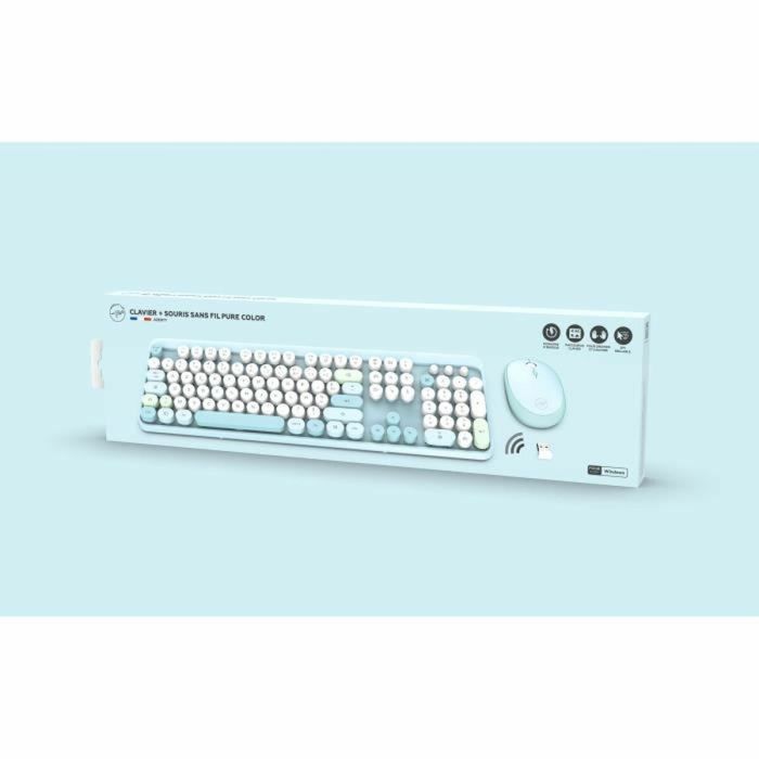 clavier et souris Mobility Lab Pure Color Bleu Azerty Français 1