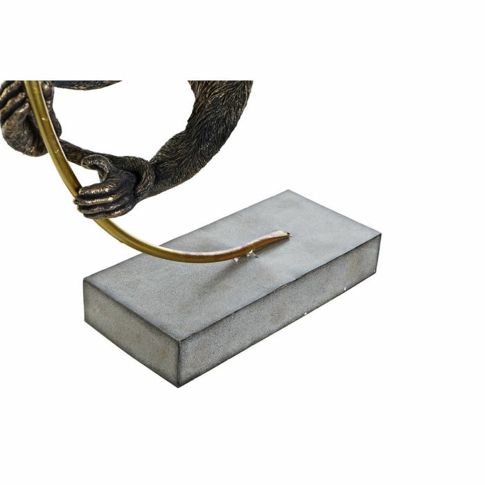 Figurine Décorative DKD Home Decor 33 x 25 x 48 cm Noir Doré Singe Moderne (2 Unités) 2