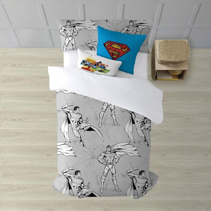 Housse de Couette Superman Superman Gris 175 Fils 240 x 220 cm 2