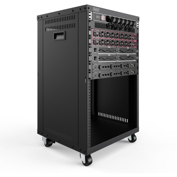 Universal 19-Zoll Equipment Rack mit Rollen, 16HE 2 Universal 19-Zoll Equipment Rack mit Rollen, 16HE 2