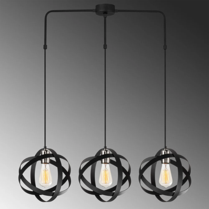 Lampe Suspendue Bikaner Noire 3 x E 27 OPV-892OPV1611 4