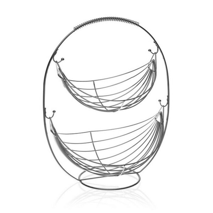 Coupe à fruits Versa Noir 2 Etagères (27 x 45,5 x 36 cm) 1