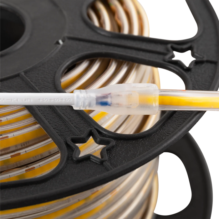 HO COB220-10W-WW Tira de Leds COB 220VAC 10W/m IP65 - 50 Metros Cinta 3M Blanco Cálido 3000K 5