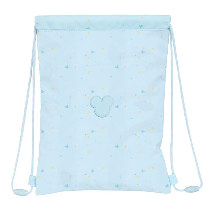 Sac à dos serré par des ficelles Mickey Mouse Baby Bleu clair 26 x 34 cm 2