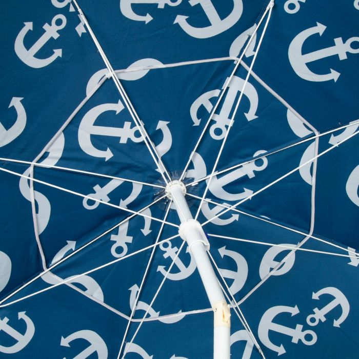 Parasol de plage Aktive Bleu 220 x 210 x 220 cm (6 Unités) 2 Parasol de plage Aktive Bleu 220 x 210 x 220 cm (6 Unités) 2