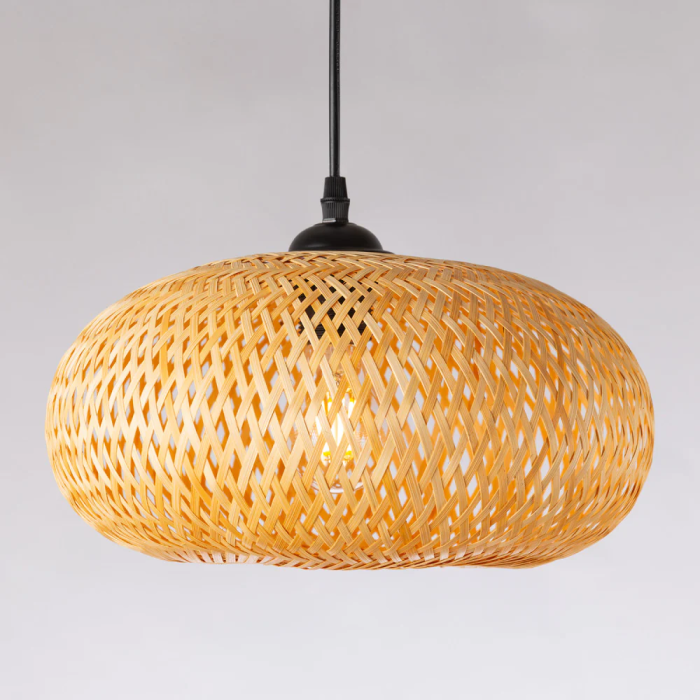 Lampe Suspendue Shahin Shahr Rotin Naturel Boho-Chic SKD-P80122 0