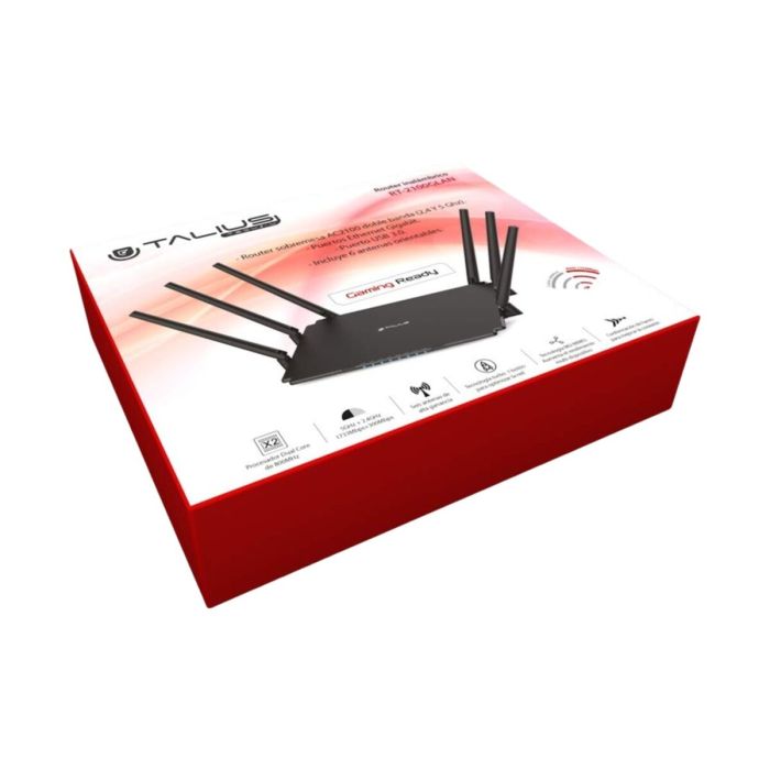 Router Talius RT2100GLAN Noir USB RJ45 Ethernet LAN USB 3.2 USB x 3 Wi-Fi 1