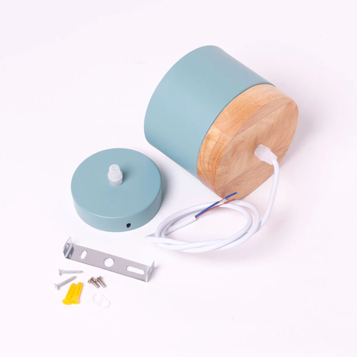 Lampe Suspendue Métal et Bois Design Moderne Réglable en Hauteur SKD-P1010-T 16