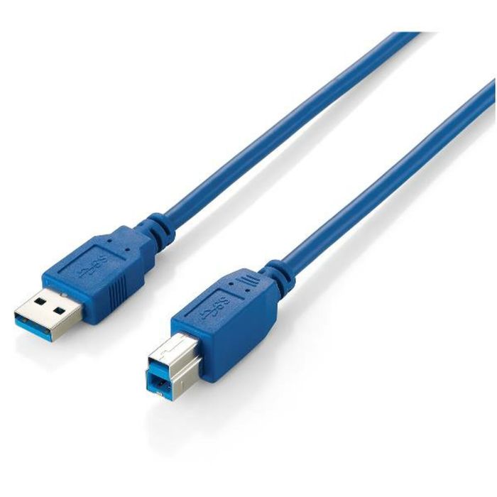 Equip Câble USB 3.0 Type A vers Type B Mâle/Mâle 1.8m Bleu USB 3.2 Gen 1