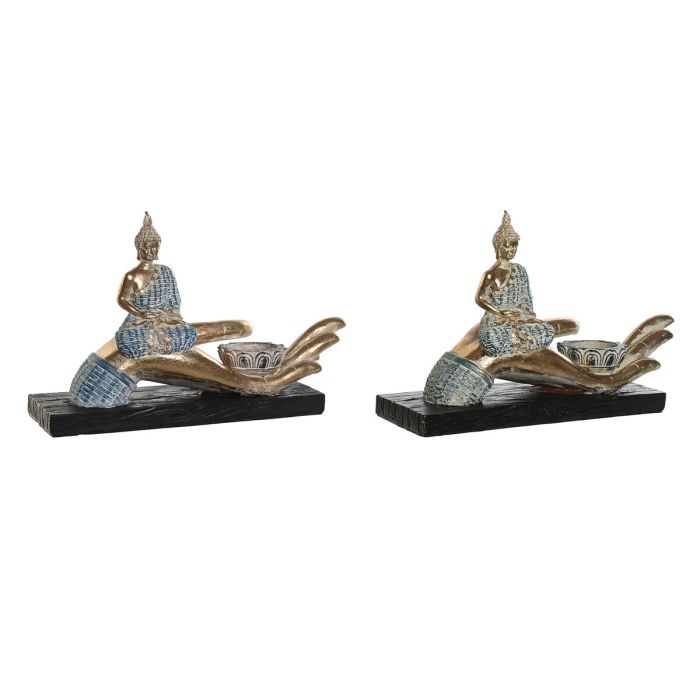 Figurine Décorative DKD Home Decor 25,7 x 8 x 16 cm Bleu Buda Turquoise Oriental Décapé (2 Unités) 0 Figurine Décorative DKD Home Decor 25,7 x 8 x 16 cm Bleu Buda Turquoise Oriental Décapé (2 Unités) 0