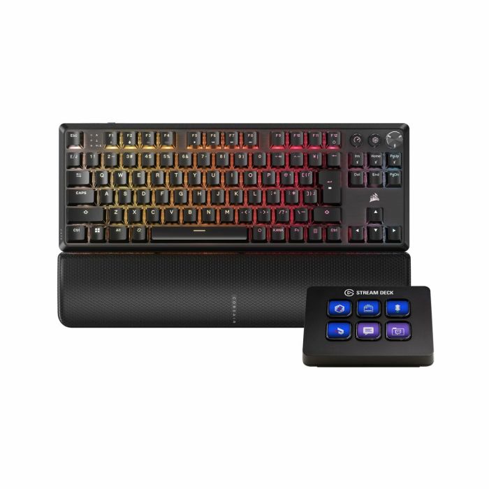 Clavier sans fil Corsair CH-914901E-ES Noir Espagnol Qwerty 4 Clavier sans fil Corsair CH-914901E-ES Noir Espagnol Qwerty 4