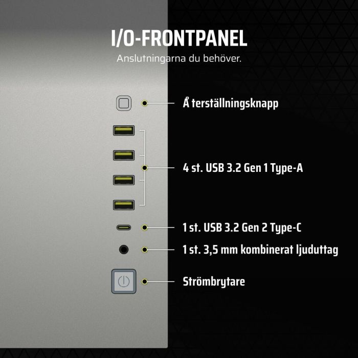Boîtier ATX semi-tour Corsair 6500X Blanc 5