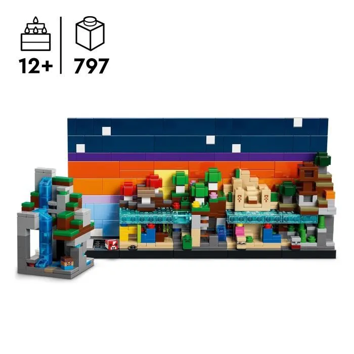 LEGO Minecraft 21589 Mini Biomes - Set de Construction avec 5 Biomes Amovibles Détailés et 5 Microfigurines - Jouet pour Enfants dès 12 Ans LEGO Minecraft 21589 Mini Biomes - Set de Construction avec 5 Biomes Amovibles Détailés et 5 Microfigurines - Jouet pour Enfants dès 12 Ans