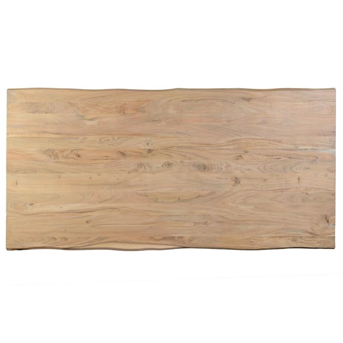 GINER Y COLOMER Table de salle à manger en acacia massif naturel avec pieds en fer noir - Dimensions 200x100x76 cm 2 GINER Y COLOMER Table de salle à manger en acacia massif naturel avec pieds en fer noir - Dimensions 200x100x76 cm 2