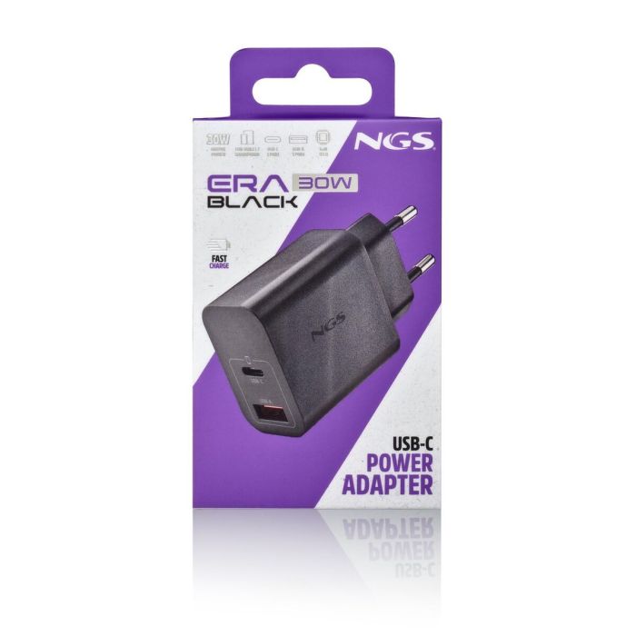 Chargeur d'ordinateur portable NGS ERA30WBLACK 30 W Noir 2 Chargeur d'ordinateur portable NGS ERA30WBLACK 30 W Noir 2