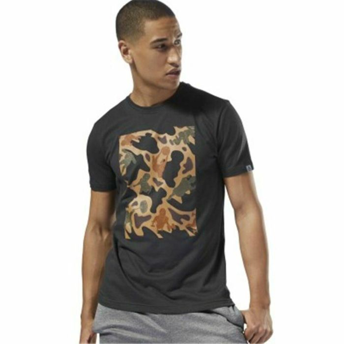 T-shirt à manches courtes homme Reebok Sportswear Training Camouflage Noir 6
