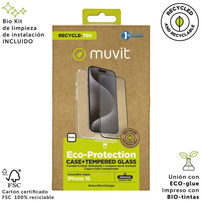 Housse et Protecteur pour Téléphone Portable Muvit for Change iPhone 16 Noir 2
