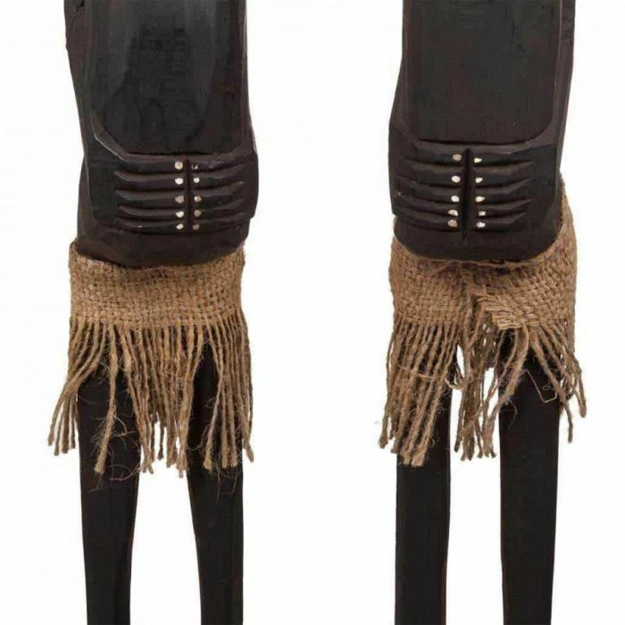 Ensemble de Figurines Alexandra House Living Marron Bois Ethnique 11 x 100 x 11 cm 2 Pièces 2