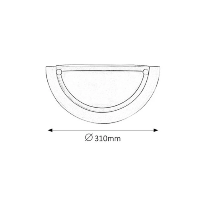 RABALUX Applique UFO 1xE27 IP20 Blanc Métal et Verre [RAB-5181] 1