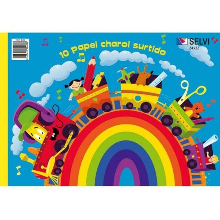 Papier Vernis SELVI Multicouleur 24 x 32 cm (25 Unités) 1