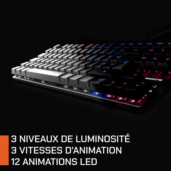 Nova Gaming Sculptor - Clavier mécanique gamer TKL compact sans pavé numérique, switches mécaniques, rétroéclairage LED RGB personnalisable, pour jeu compétitif et setup minimaliste Nova Gaming Sculptor - Clavier mécanique gamer TKL compact sans pavé numérique, switches mécaniques, rétroéclairage LED RGB personnalisable, pour jeu compétitif et setup minimaliste