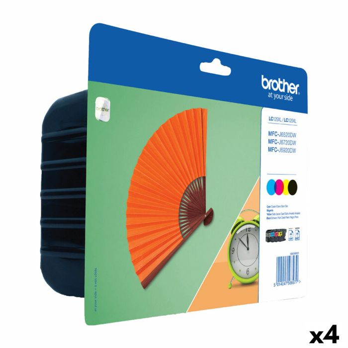 Cartouche d'encre originale Brother LC129XL/LC125XL Jaune (4 Unités)