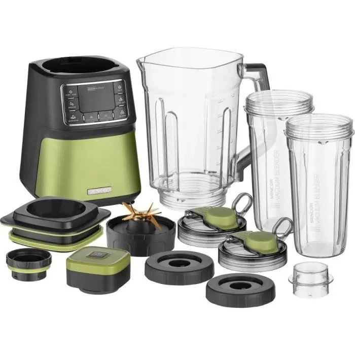 Sencor SBU 7870GG Super Blender, Mixeur sous vide 1500W 28000 tr/min avec 8 lames titan et pichet Tritan 1.5L - Programmes prédéfinis