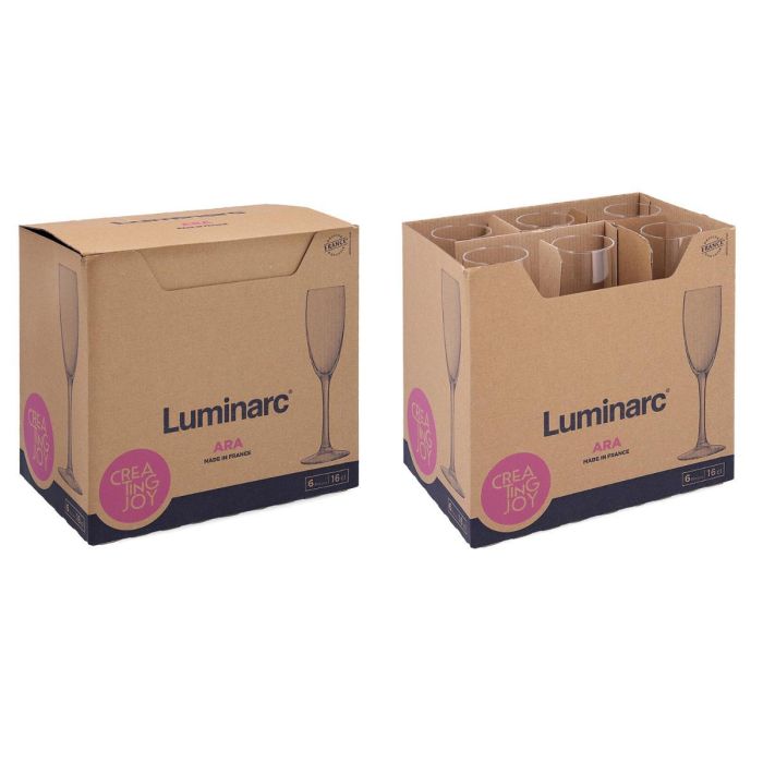 Copa Flauta Vidrio Eco Ara Luminarc 16 cL 4 Copa Flauta Vidrio Eco Ara Luminarc 16 cL 4