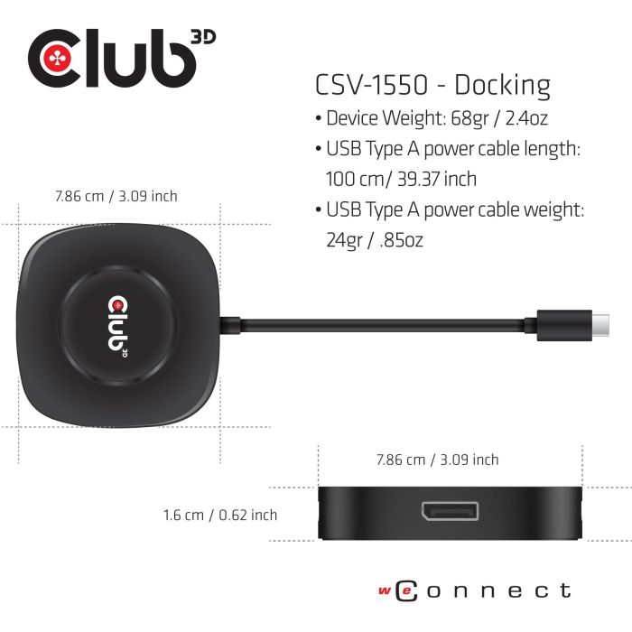 Club3D MST-Hub USB 3.2 Typ C > 3x DisplayPort 1.4 St/Bu retail 4