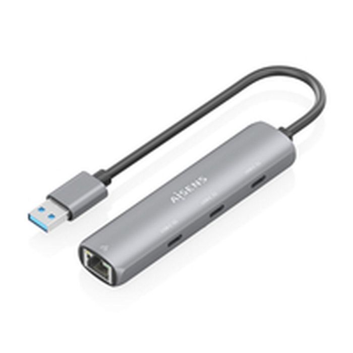 Hub USB Aisens ASUC-4P037-GR Gris 3 Hub USB Aisens ASUC-4P037-GR Gris 3